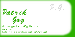 patrik gog business card