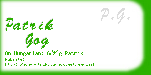 patrik gog business card